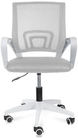 Szare wygodne krzesło obrotowe do biurka R2-L77