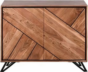 Szafka z litego drewna akacjowego 120x78x40 cm Ambala – Interia Home &amp; Living