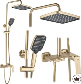 Zestaw natryskowy Rea JOE Złoty Szczotkowany
