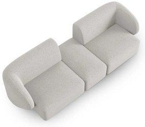 Jasnoszara sofa z tkaniny szenilowej 246 cm Paolo – Milo Casa
