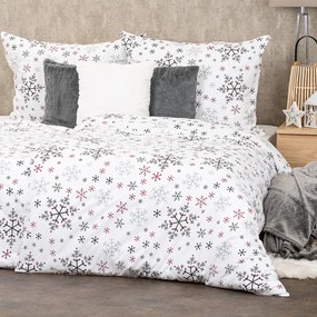 4Home Pościel bawełniana Snowflakes, 160 x 200 cm, 70 x 80 cm