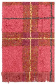 Czerwony bawełniany dywan odpowiedni do prania/tkany ręcznie 90x120 cm Tartan Vintage Red – Lorena Canals
