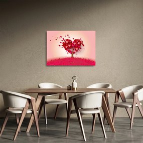 Obraz na szkle drzewa serca (70x50 cm)