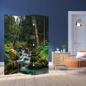 Parawan - Strumień w lesie (126x170 cm)