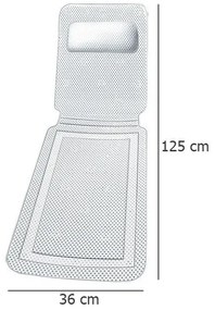 Wkładka do wanny Comfort, mata z przyssawkami, 125 x 36 cm