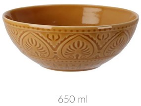 Ceramiczna miseczka ze żłobionym wzorem, 650 ml
