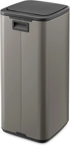 Szary stalowy kosz na śmieci otwierany na dotyk 30 l Bo Touch – Brabantia