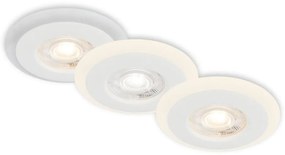 Briloner 7039036 - ZESTAW 3x LED oprawa wpuszczana do łazienki 3xLED/5W/230V IP44 biała