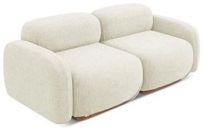 Kremowa sofa modułowa z materiału bouclé 190 cm Ailani – Makamii