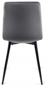 Zestaw Stół Okrągły Rozkładany HARRY 102-142 cm Dąb Craft/Czarny i 6 Krzeseł Tapicerowanych PERU Szarych Welurowych Nowoczesnych