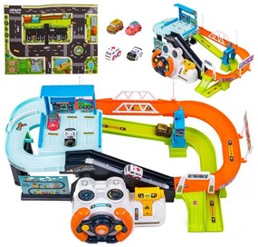 Woopie parking garaż z interaktywną kierownicą + 4 auta