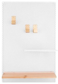 Biała tablica metalowa PT LIVING Perky, 34,5x52,5 cm