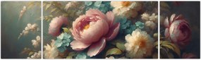 Obraz - Martwa natura z kwiatami - obraz (170x50 cm)