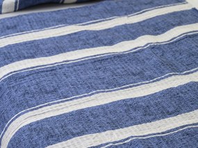 PrzytulneMieszkanie.pl PrzytulneMieszkanie.pl Kreponowa pościel z bawełny renforcé BLUE LINE niebieska Rozmiar pościeli: 70 x 90 cm | 140 x 200 cm