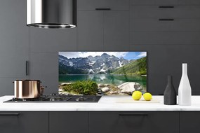 Panel Szklany Szczyty Gór nad Lustrem Wody