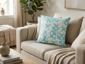 Poszewka na poduszkę TRIBAL 45x45 cm, niebieska