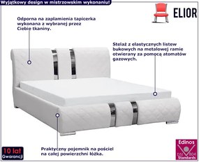 Łóżko tapicerowane Enigma 3X 140x200 - 44 kolory