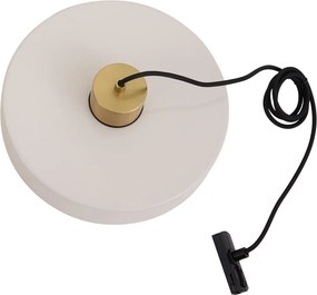Lampa wisząca retro mosiądz z bielą do systemu szynowego 1-fazowego - Iconic Jina