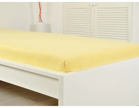 4Home prześcieradło jersey Ideal żółty, 180 x 200 cm