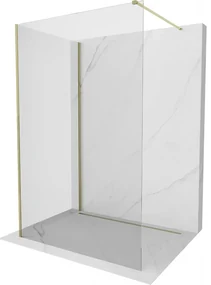 Mexen Kioto ścianka prysznicowa Walk-in 135 x 100 cm, transparent, złota - 800-135-212-50-00-100