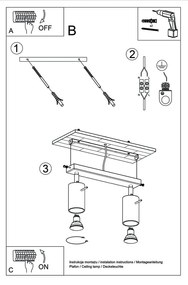 Drewniana lampa sufitowa Nice Lamps Ludwik