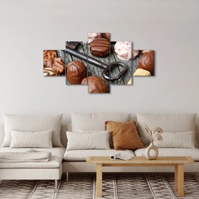 Obraz czekolady i kluczy (125x70 cm)