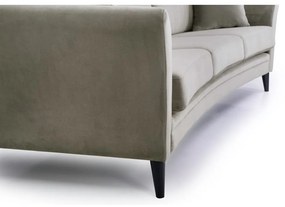 Beżowa aksamitna sofa Scandic Eden, 237 cm