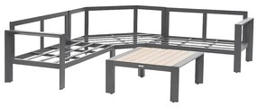 Narożnik aluminiowy VANCOUVER dla 5 osób (szaro)