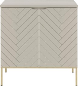 Szafka pod umywalkę nablatową Aspen 08, cashmere/złoty, 80 cm - zestaw 1