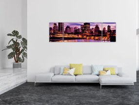 Obraz miasta nocą (170x50 cm)