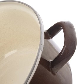 Orion Garnek emaliowany z rantem Brown, 3 l, 3 l