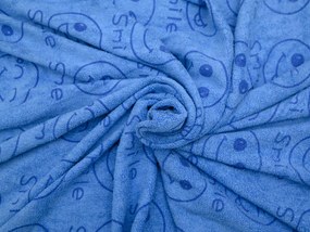 Szybkoschnący ręcznik kąpielowy UŚMIECH niebieski