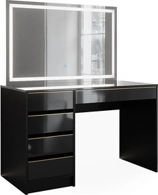 Toaletka czarny/złoty 120x55x75 sherry