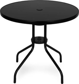 Stolik ogrodowy, balkonowy 80 cm Torello 072, czarny, okrągły