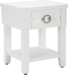 Stolik Nocny VKH10, Biały, 45x40x54 cm, Kendra Home