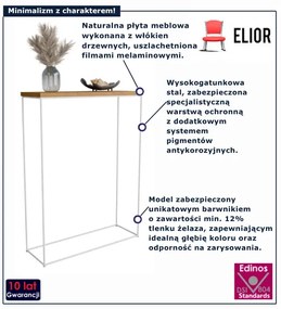 Klasyczna konsola pod lustro dąb lanceot + biały  S7-H30