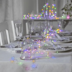Kolorowy łańcuch LED na cieńkim druciku