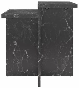 Czarny stolik w dekorze marmuru 56x56 cm Brielle – CosmoLiving by Cosmopolitan