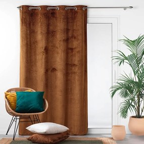 Brązowa aksamitna zasłona 140x240 cm Analia – douceur d'intérieur