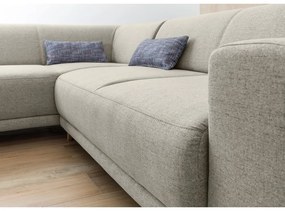 Beżowy rozkładany/ze schowkiem narożnik (lewostronny/w kształcie litery L) Classy Sophie – Miuform