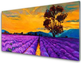 Szkło do Kuchni na Ścianę Rozległe Pole Pod Niebem