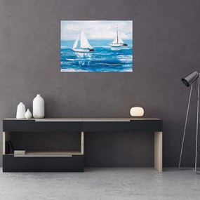 Obraz - Obraz jachtów na morzu (70x50 cm)