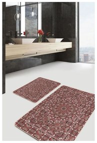 Brązowe aksamitne dywaniki łazienkowe zestaw 2 szt. 60x100 cm – Mila Home