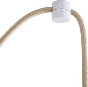 Designerska lampa wisząca beżowa z opalowym szkłem 3-punktowa - Tulip