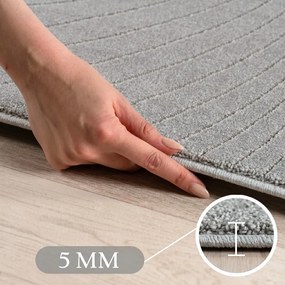 Dywan uniwersalny Nova 3D Liść szary 80 cm x 250 cm
