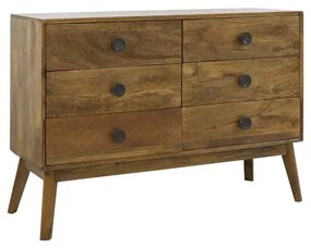 Brązowa niska komoda z litego drewna 114x80 cm Espita – Light &amp; Living