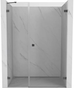 Mexen Lunar-B drzwi prysznicowe uchylne prawe 135 cm, transparent, gun metal - 832S-135-050-95-00-P