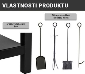 Stylista Stojak na drewno opałowe z akcesoriami