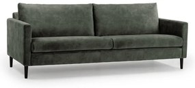 Zielonoszara sofa z aksamitnym obiciem Scandic Adagio, szer. 220 cm