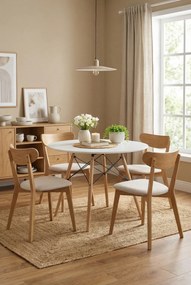 Biały nowoczesny stół do kuchni i salonu T7-M12